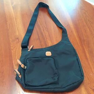 Bric's Black Nylon Hipster Crossbody Bag